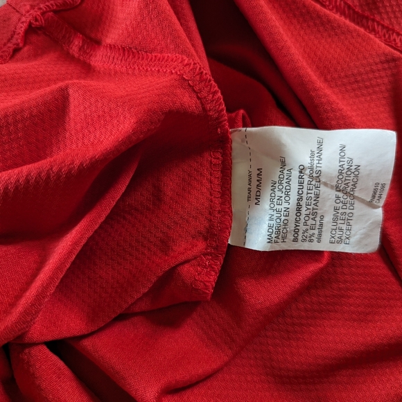 Under Armour Golf Polo Size Medium Red Pre-Owned - Picture 5 of 5